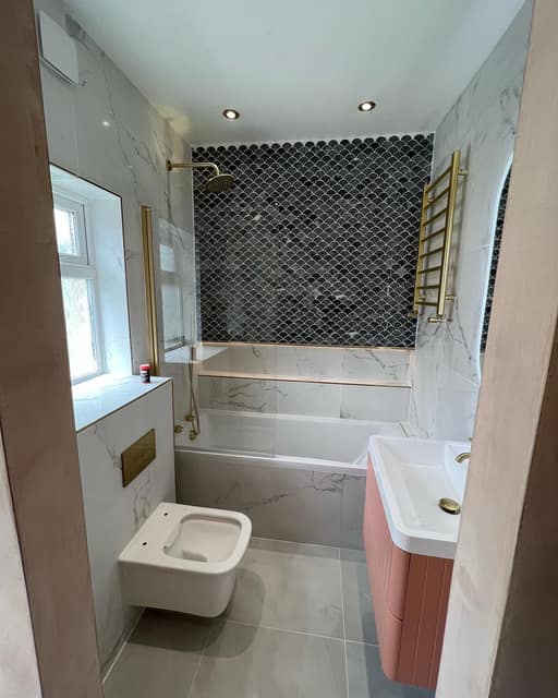Luxury bathroom conversion from old water damaged bathroom — Bathrooms