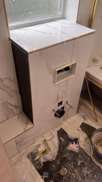 Luxury bathroom conversion from old water damaged bathroom — Bathrooms